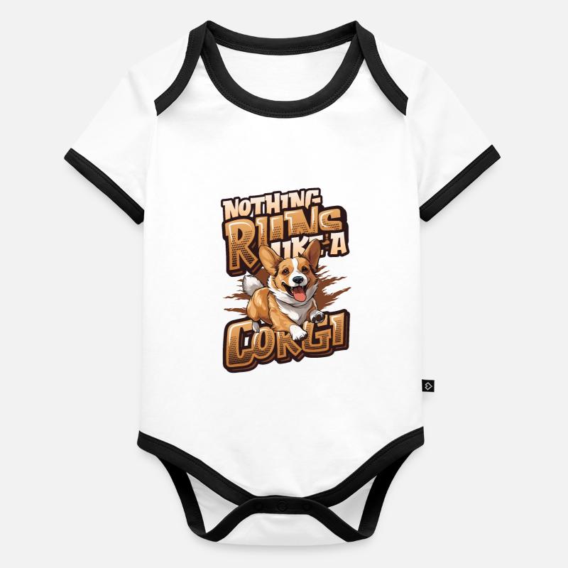 Nichts Läuft Wie Ein Corgi Baby Bio-Kurzarm-Kontrastbody