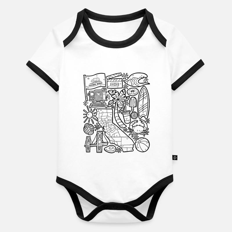 California Organic Baby Contrasting Bodysuit