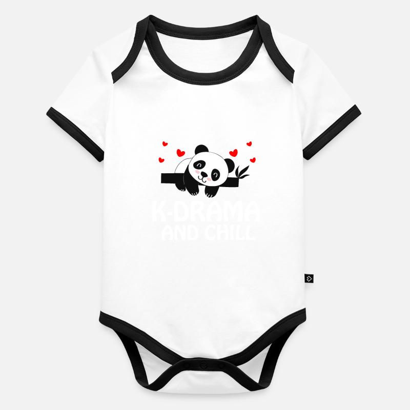 K-drama Lover Corée du Sud Drame coréen Body Bébé bio contrasté manches courtes