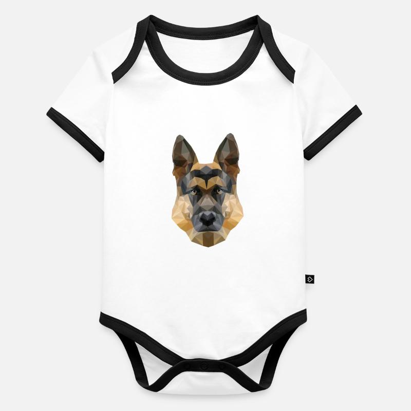 Polygon Dog Four-legged Wauwau German Organic Baby Contrasting Bodysuit
