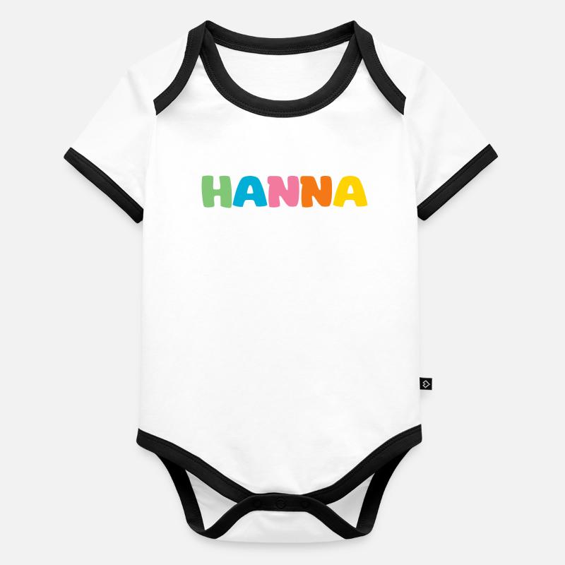 Nom - Hanna Body Bébé bio contrasté manches courtes