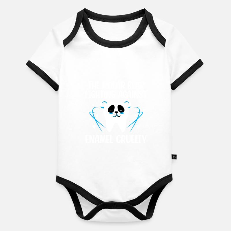 Der Molar Bear Kämpft Gegen Emaille-grausamkeit Baby Bio-Kurzarm-Kontrastbody