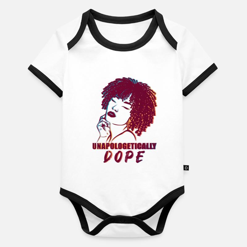 Déclaration forte carrément cool Body Bébé bio contrasté manches courtes