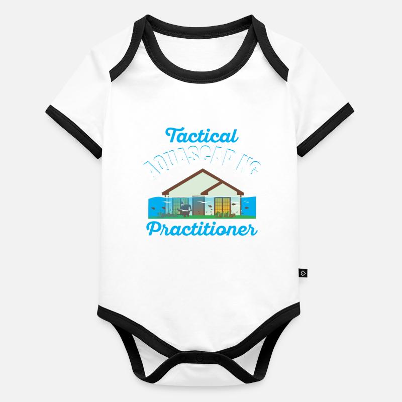 Praticien d’aquascaping tactique Body Bébé bio contrasté manches courtes