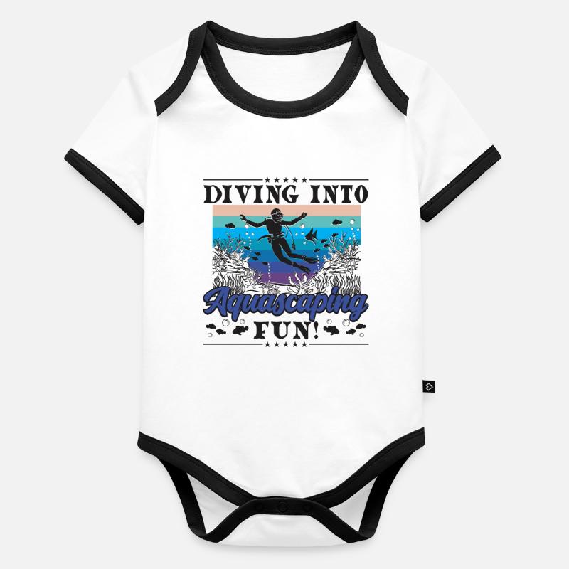 Diving into aquascaping fun! Organic Baby Contrasting Bodysuit