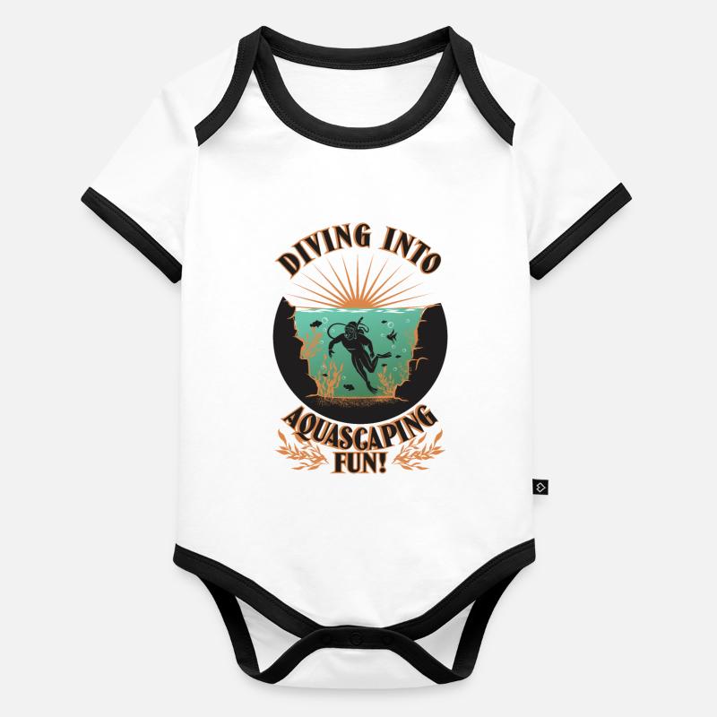 Plongez dans le plaisir de l’aquascaping ! Body Bébé bio contrasté manches courtes