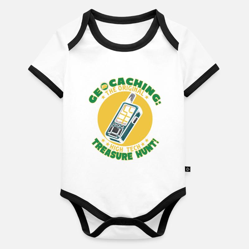 Géocaching : La chasse au trésor high-tech originale ! Body Bébé bio contrasté manches courtes