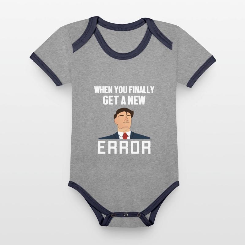 Get a New Error Software Developer Developer Organic Baby Contrasting Bodysuit