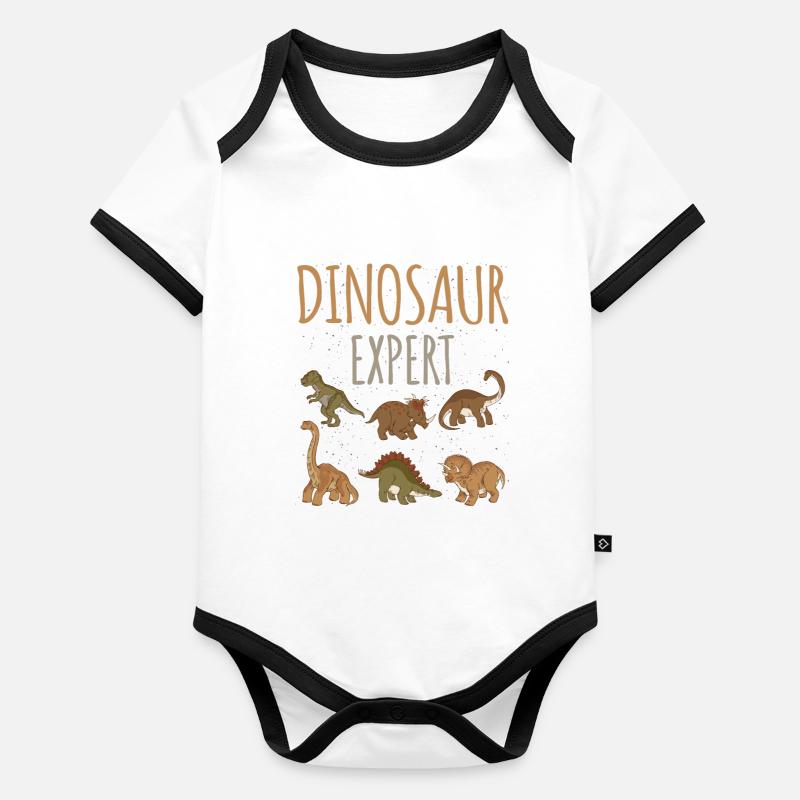 Dinosaurier-experte Dino Prähistorischer Baby Bio-Kurzarm-Kontrastbody