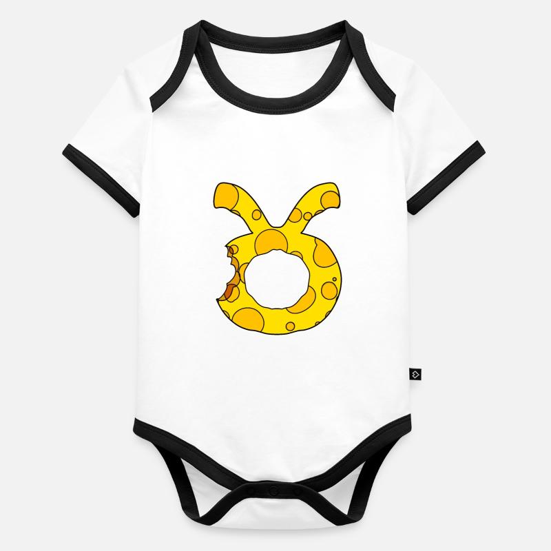 Sternzeichen Stier Symbol Baby Bio-Kurzarm-Kontrastbody