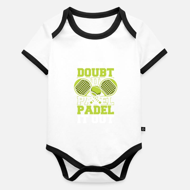 En cas de doute Padel It Out Paddleball Paddle Body Bébé bio contrasté manches courtes
