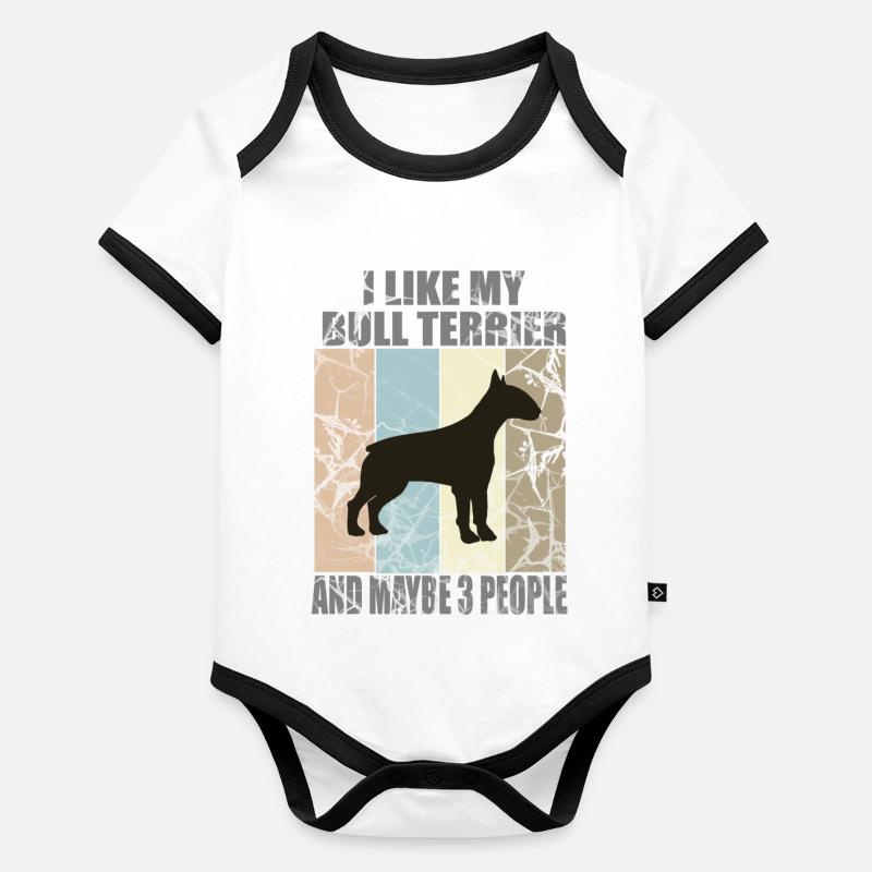 I LIKE MY BULL TERRIER Organic Baby Contrasting Bodysuit