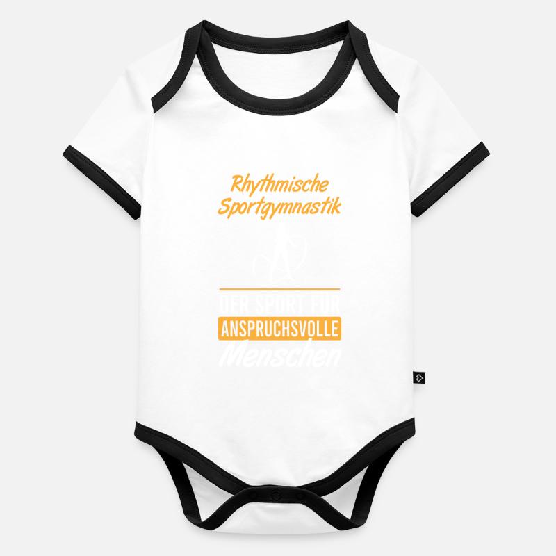 Anspruch & Kunst: Gymnastik Geschenk Baby Bio-Kurzarm-Kontrastbody