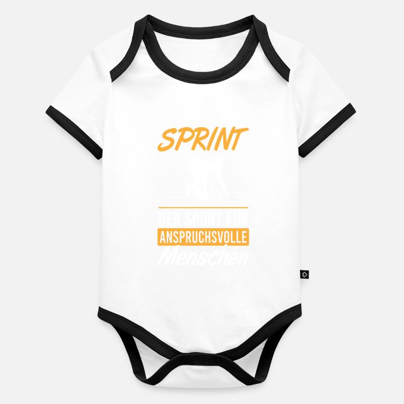 Elite Sprinter Leistungsstark Baby Bio-Kurzarm-Kontrastbody