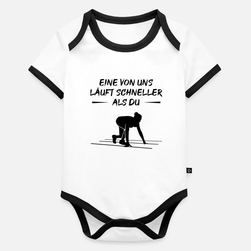 Coureur rapide – vitesse pure Body Bébé bio contrasté manches courtes
