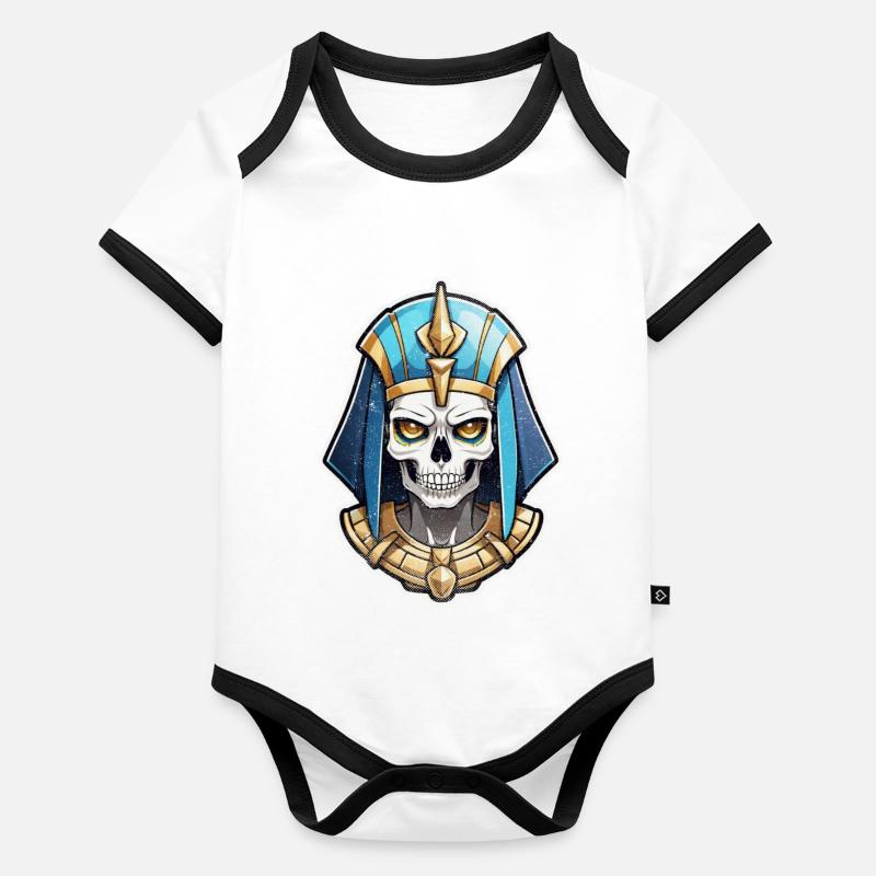 Pharaoh- Mummy - Egypt Organic Baby Contrasting Bodysuit