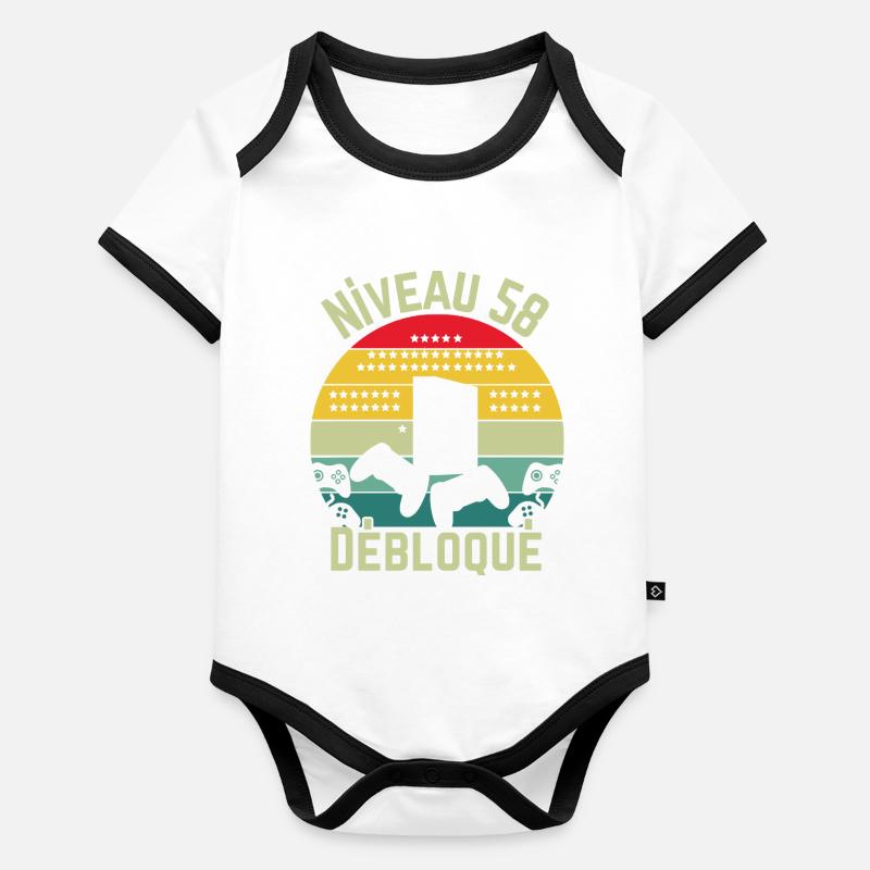 Level 58 Cleared Organic Baby Contrasting Bodysuit