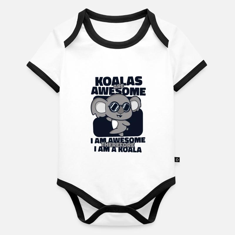 Koalas sind tolle Koalabären Phascolarctos Baby Bio-Kurzarm-Kontrastbody