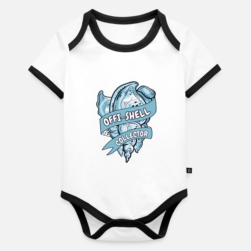Offishell Collector Shell Shelling Bag Seashell Organic Baby Contrasting Bodysuit