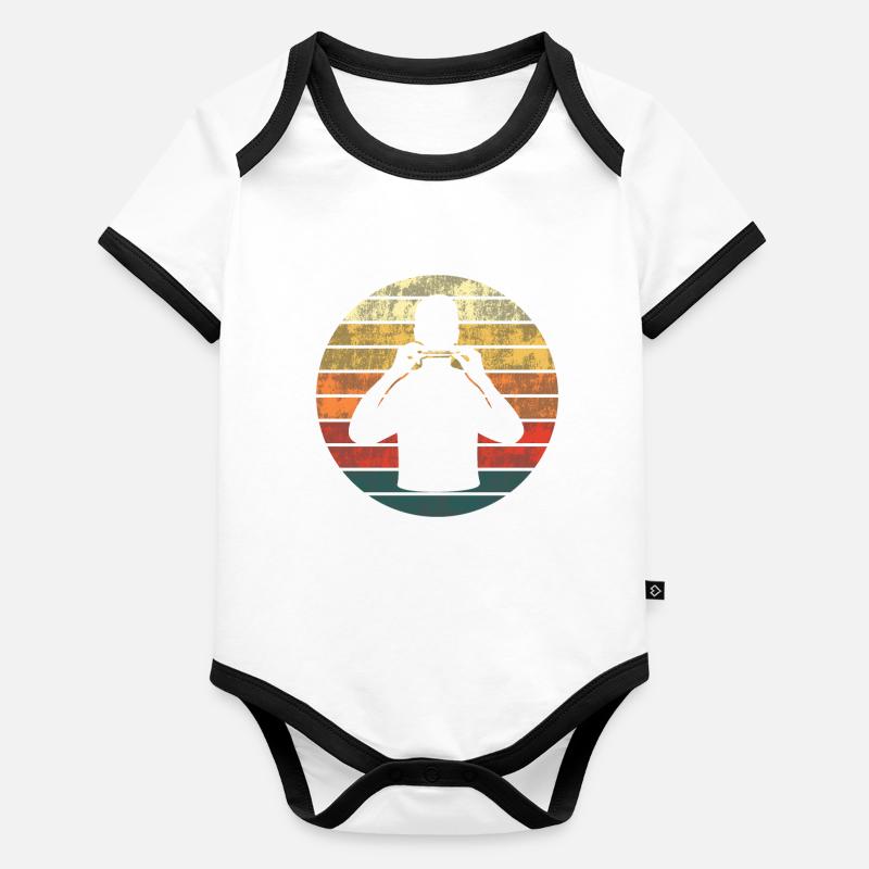 Sunset Harmonica Solo Vibes Organic Baby Contrasting Bodysuit