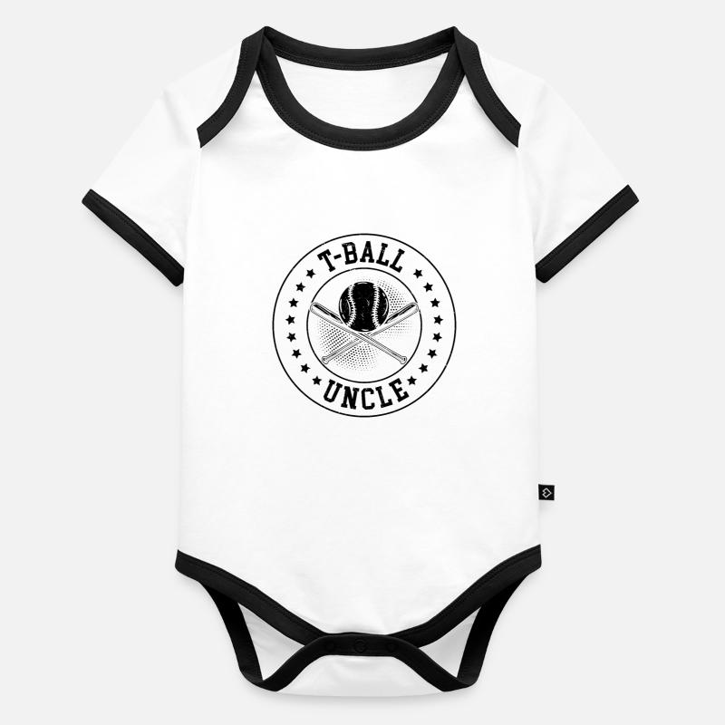 T-Ball Uncle Teeball Uncle Teeball Player Baby Bio-Kurzarm-Kontrastbody