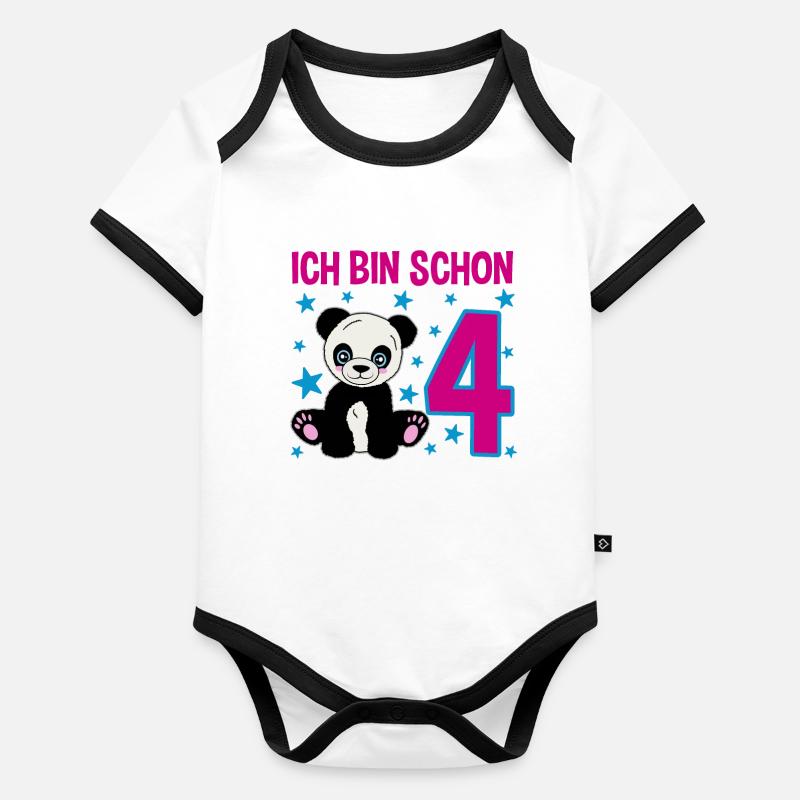 Four Years of Panda Magic Organic Baby Contrasting Bodysuit