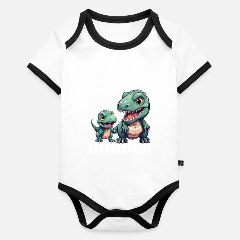 Announcing the next generation | I'm going to be a big brother in 2025 Organic Baby Contrasting Bodysuit