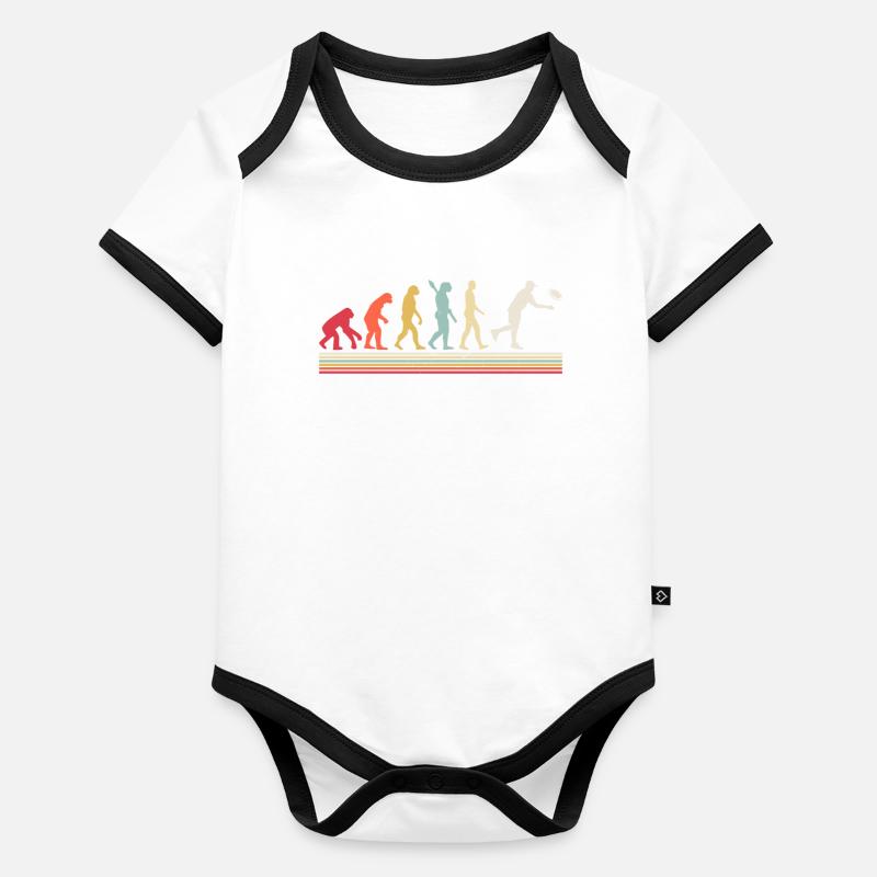 Disc Golf Disc Golfing Evolution disc golf player Baby Bio-Kurzarm-Kontrastbody