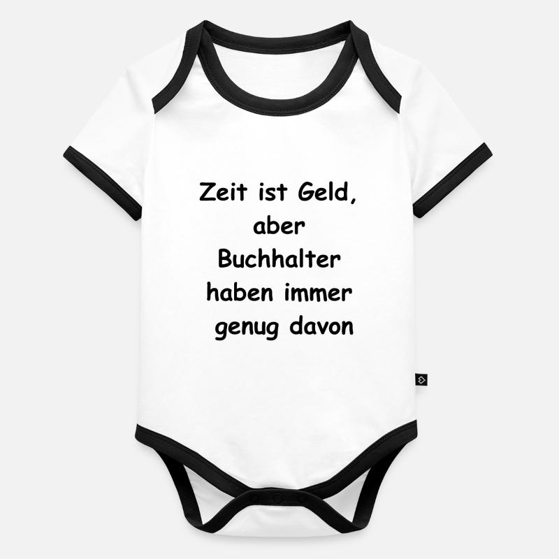 Zeit ist Geld Geschenk Baby Bio-Kurzarm-Kontrastbody