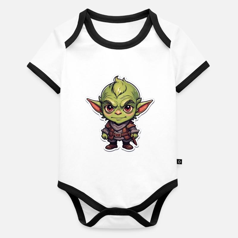 Dungeons Brücken Troll Baby Bio-Kurzarm-Kontrastbody