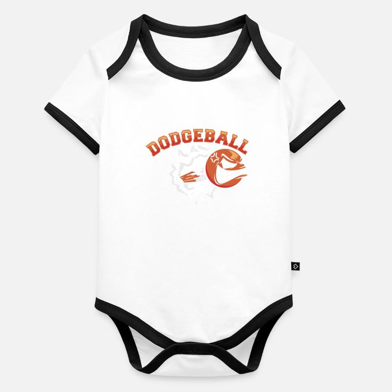 Dodgeball Game Prisonball Team Player Dodgeball Organic Baby Contrasting Bodysuit