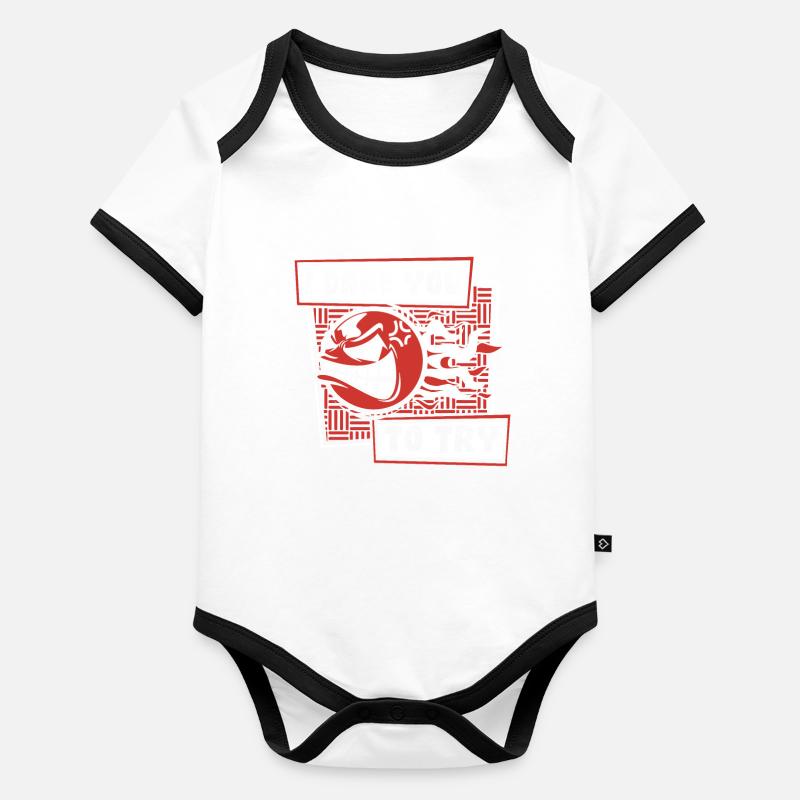 I Dare You To Try Game Prisonball Team Player Organic Baby Contrasting Bodysuit