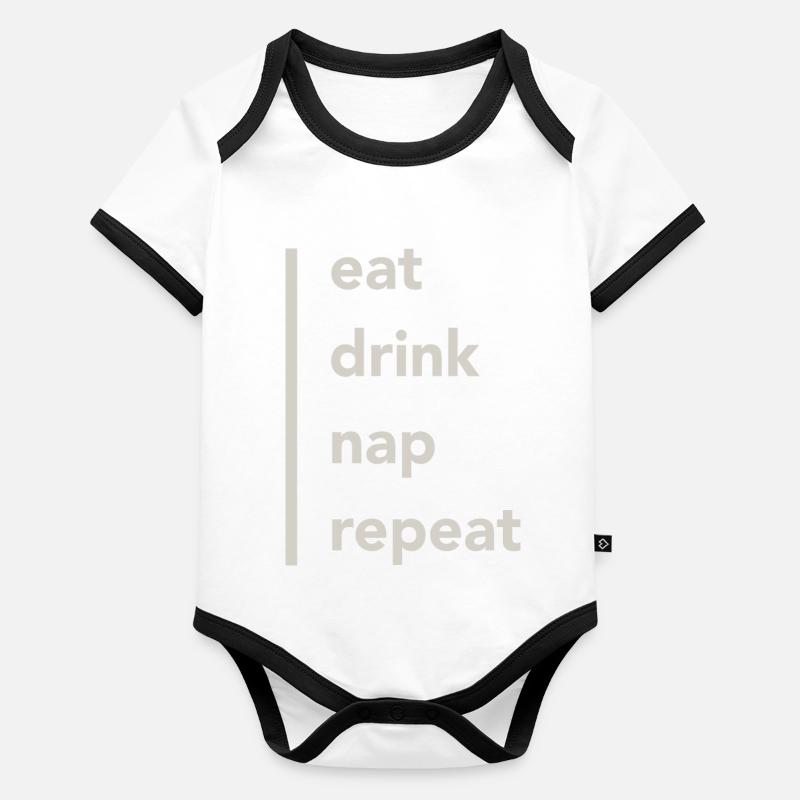 Eat Drink Nap Organic Baby Contrasting Bodysuit
