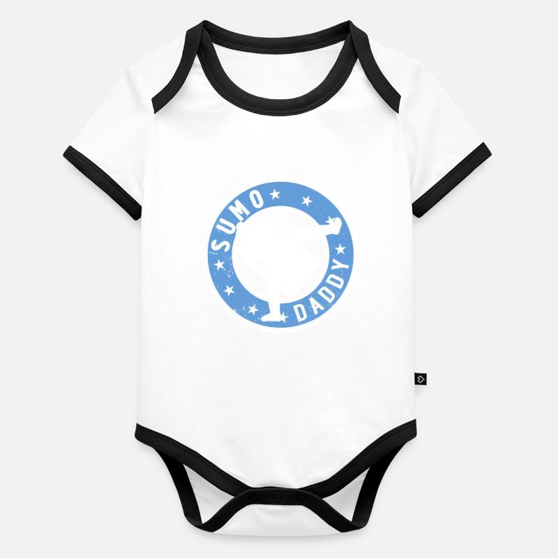 Sumo Fighter Daddy Sumo Wrestler Sumo Daddy Sumo Baby Bio-Kurzarm-Kontrastbody