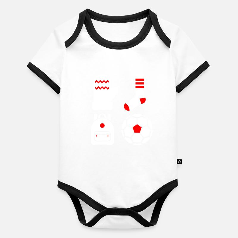 Bébé contrasté Body Bébé bio contrasté manches courtes