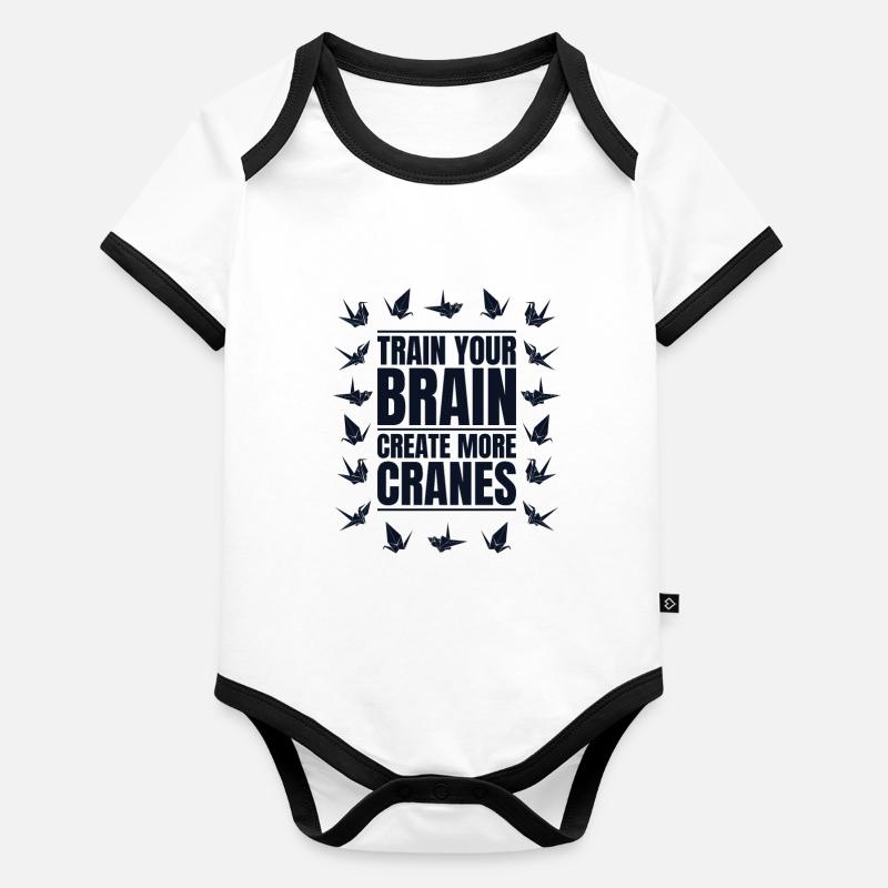Train Your Brain Create More Cranes Folding Owl Organic Baby Contrasting Bodysuit