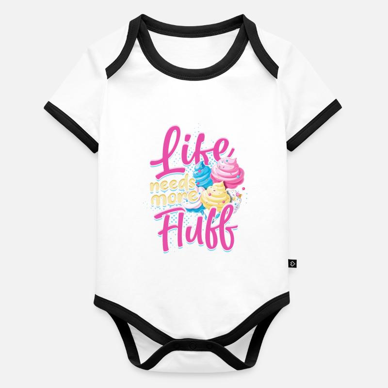 Cotton Candy Life Needs More Fluff Organic Baby Contrasting Bodysuit