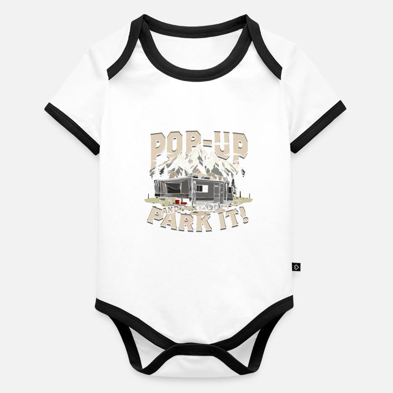 Pop Up Camper Folding Caravan Pop Up And Park It Organic Baby Contrasting Bodysuit