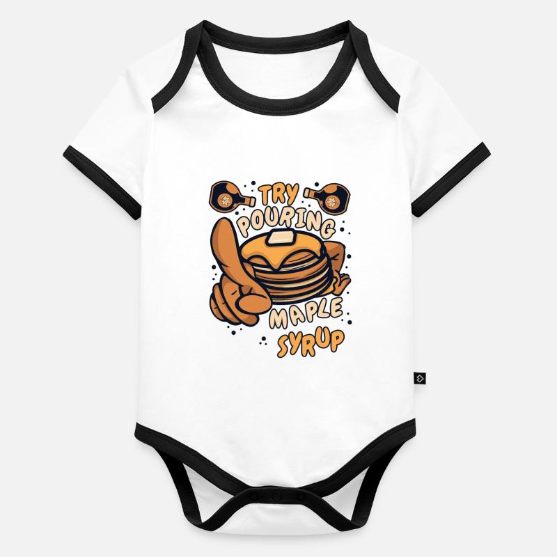 Try Pouring Maple Syrup Recipes Griddlecake Organic Baby Contrasting Bodysuit