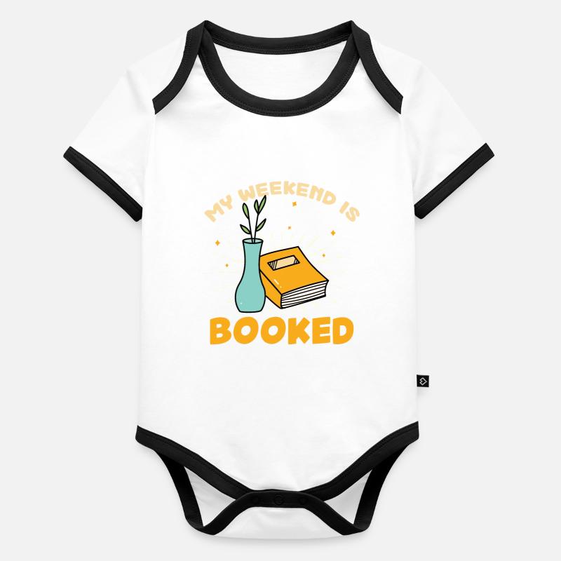 Mon week-end est rempli de livres Body Bébé bio contrasté manches courtes
