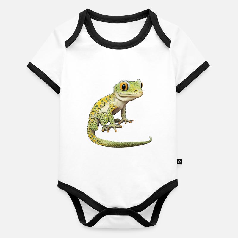 Schopfeidechse, Gekkota-Gecko, Experte, Leopardgecko, Baby Bio-Kurzarm-Kontrastbody