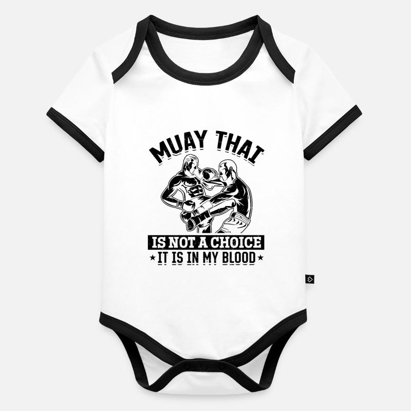 Le Muay Thai n’est pas un choix, c’est dans mon sang - Muay Body Bébé bio contrasté manches courtes