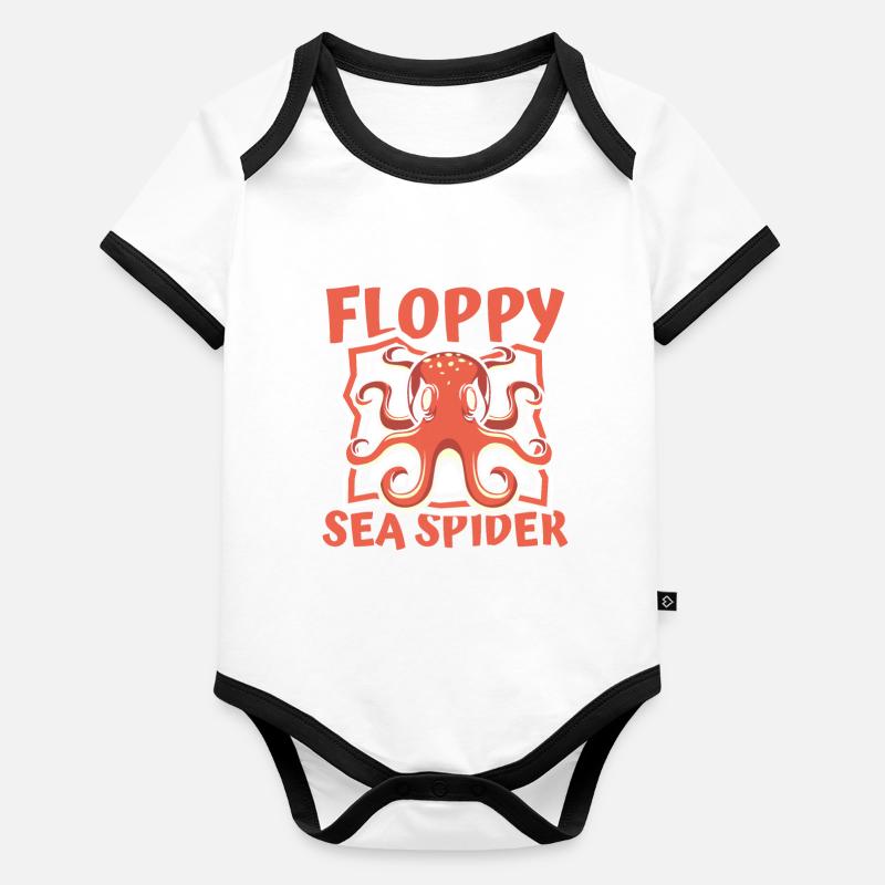 Floppy Sea Spider Octopoda Cephalopoda Octopodes Organic Baby Contrasting Bodysuit