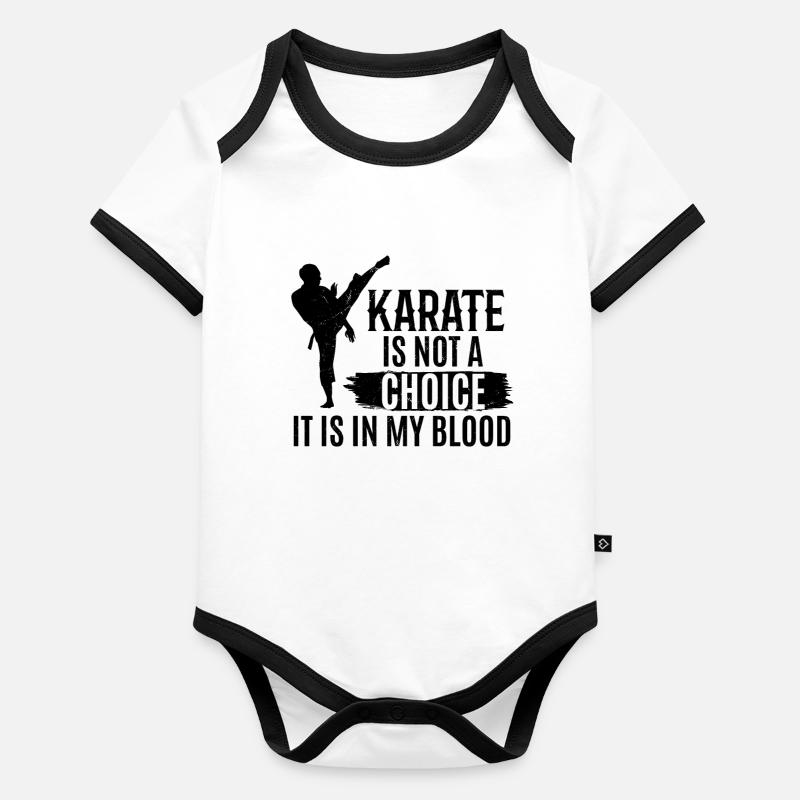 Le karaté n’est pas un choix, c’est dans mon sang - Karaté Body Bébé bio contrasté manches courtes