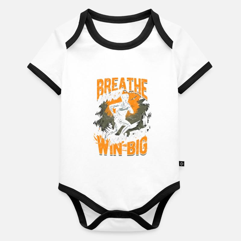 Sprint Leichtathletik Sprinten Baby Bio-Kurzarm-Kontrastbody
