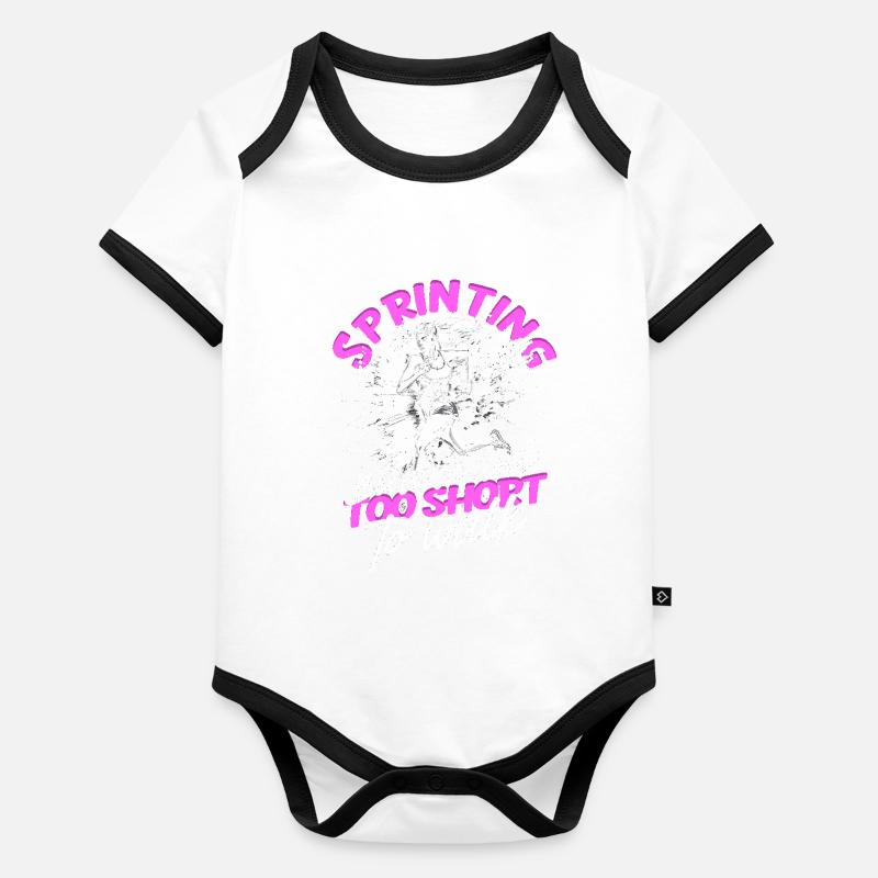 Sprint Athlétisme Sprint Body Bébé bio contrasté manches courtes