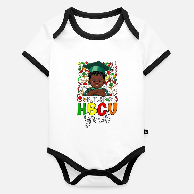 Futur grade HBCU - Body Bébé bio contrasté manches courtes - undefined