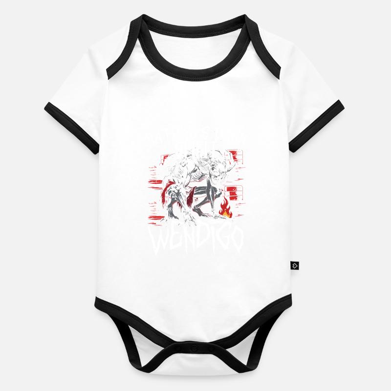 Wendigo Kryptide Cryptide Body Bébé bio contrasté manches courtes