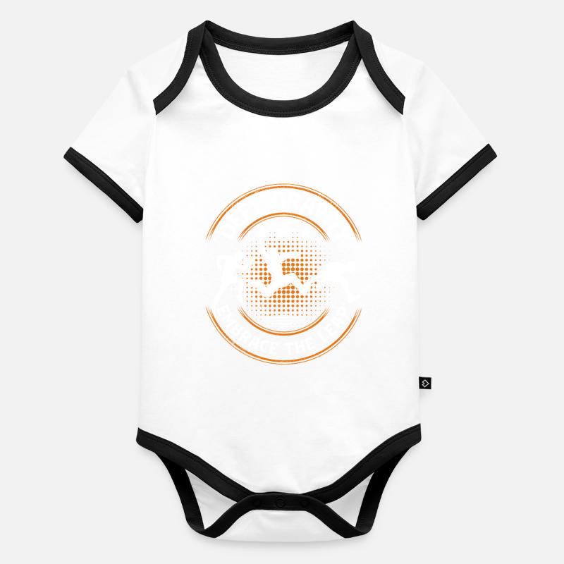 Long Jump Defy Gravity Embrace The Leap Organic Baby Contrasting Bodysuit