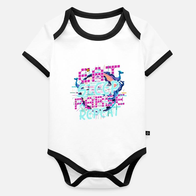 Computational Linguist Eat Sleep Parse Repeat Organic Baby Contrasting Bodysuit